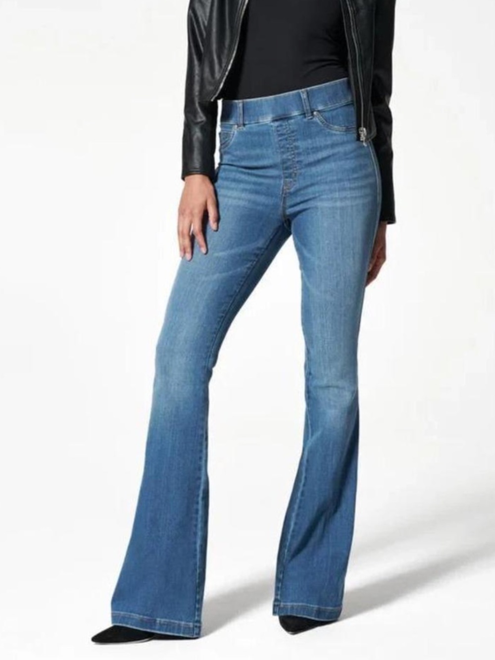 SPANXshape® EveryWear Pull-On Flare Stretch Denim Jeans Large